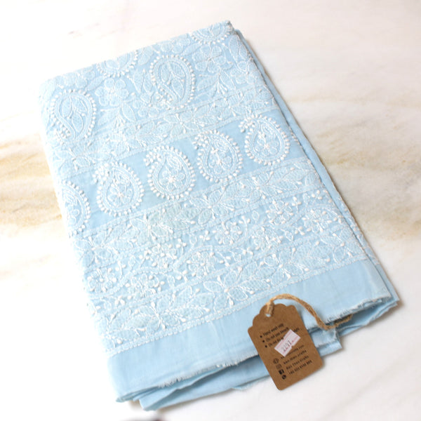 UNSTITCHED - LUCKHNOWI CHIKANKARI KURTA - 2297