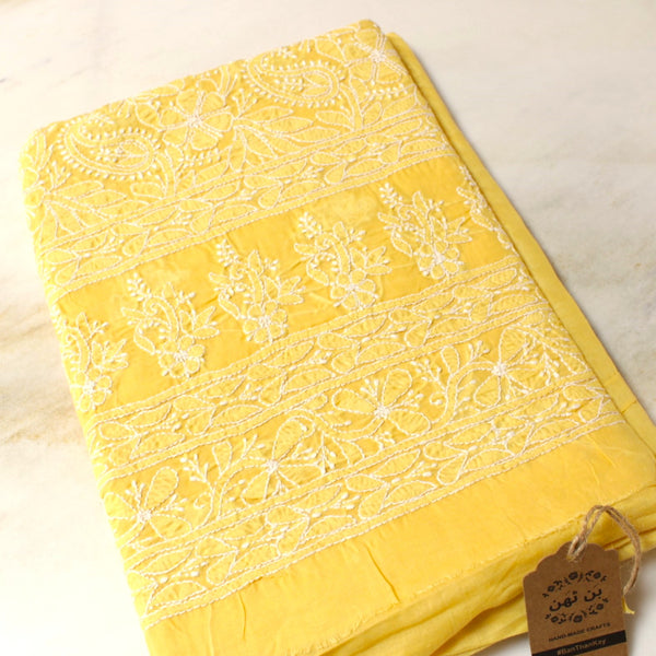 UNSTITCHED - LUCKHNOWI CHIKANKARI KURTA - 2310
