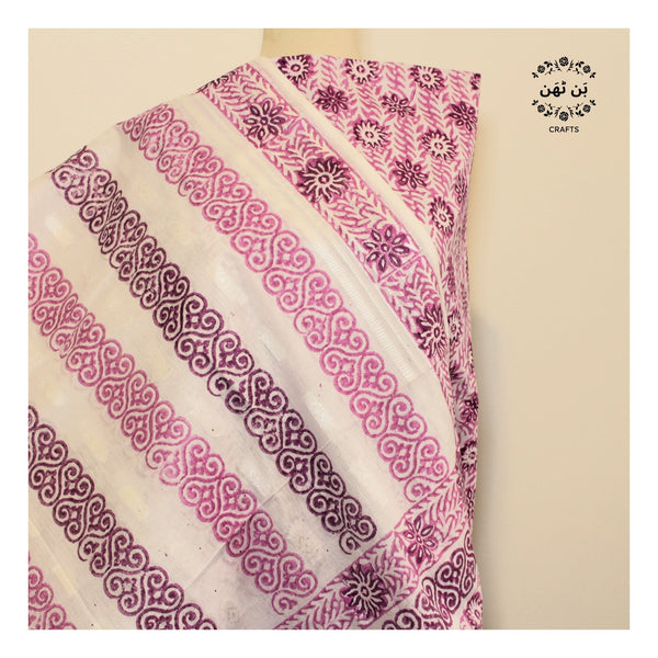 Berry Blossom - Lawn - 2 pc - Block Printed