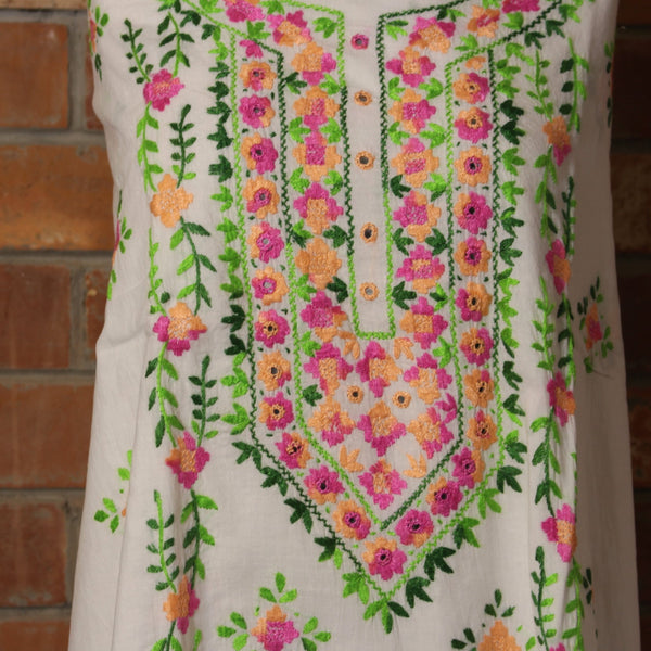 Peachy Pink Paradise - Kurta (with mirror work)