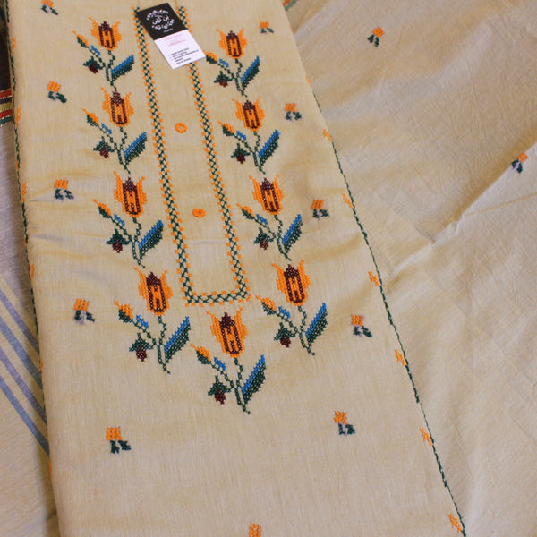 3-PC - CROSS-STITCH on KHADDAR - KV2-4054