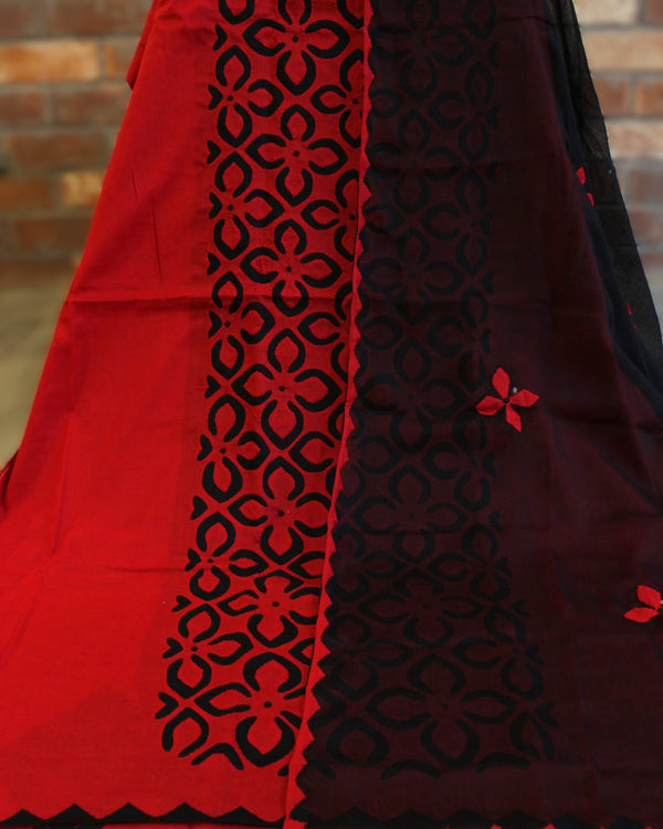 RED & BLACK – APPLIQUED 3-PC - 5093