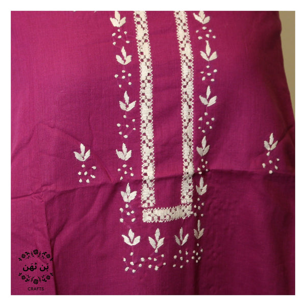 Magenta - Lawn - Tarkashi Kurta