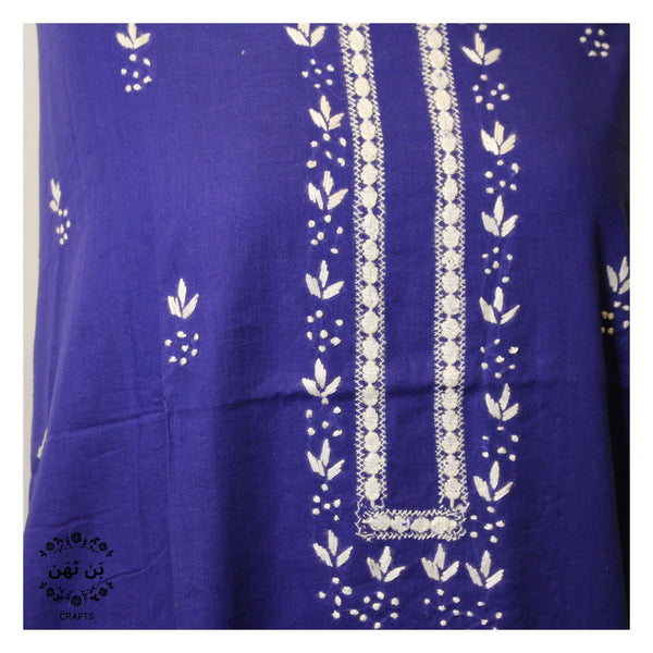 Azure - Lawn - Tarkashi Kurta