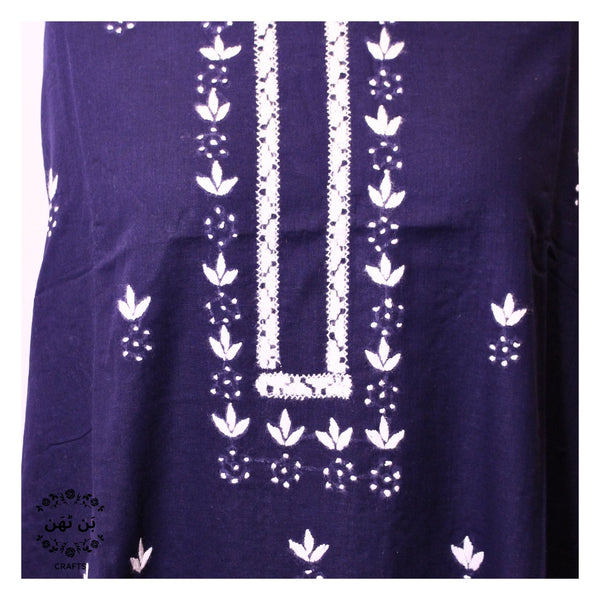Navy Blue - Lawn - Tarkashi Kurta