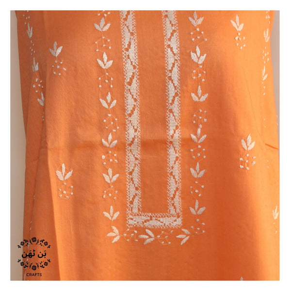 Peach - Lawn - Tarkashi Kurta