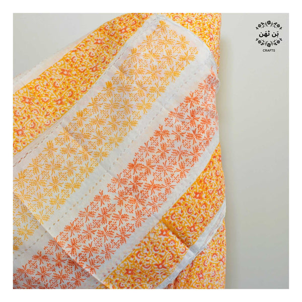 Tangerine Tango - Lawn - 2 PC - Block Printed with Tarkashi Work