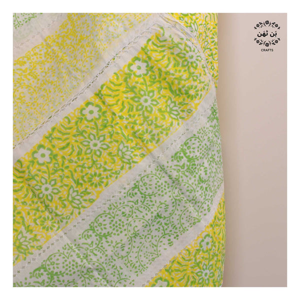 Citrus Grove - Lawn - 2 PC - Block Printed with Tarkashi Work