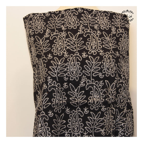 Midnight Paisley - Lawn - Shadow Work Kurta