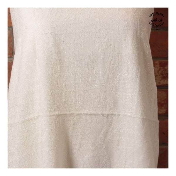 White Diamonds - Lawn - Shadow Work Kurta