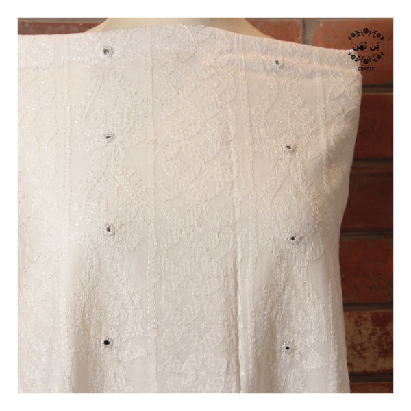 White Lotus - Lawn - Shadow Work Kurta with Mirrors