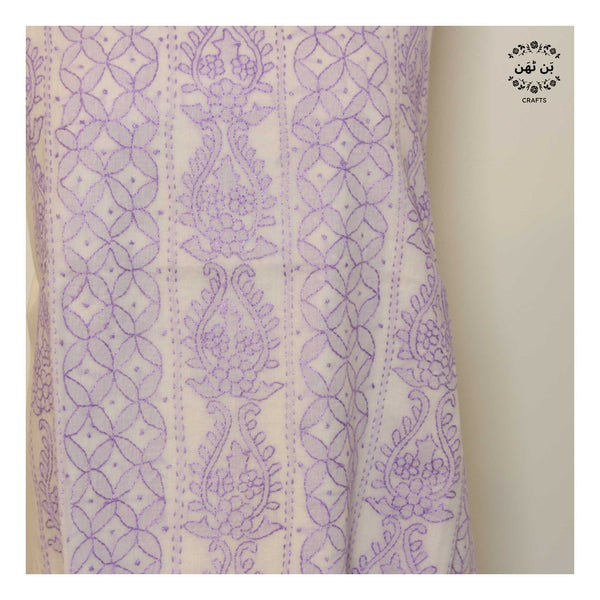 Tranquil Lotus - Lawn - Shadow Work Kurta