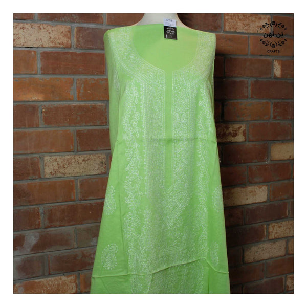 Green Apple Blossom - Lawn - Kurta