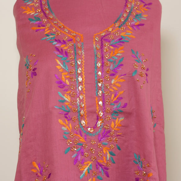 Tea Pink - Lawn - Kurta (with gota work)
