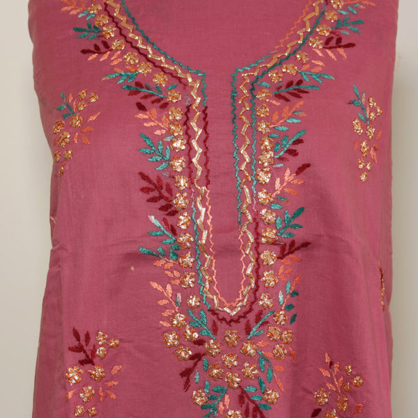 Tea Pink - Lawn - Kurta (with gota work