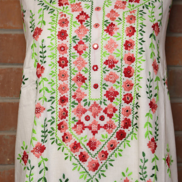 Raspberry Rose Garden - Kurta (with mirror work)