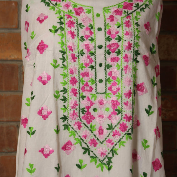 Fuchsia Floral Garden  - Kurta