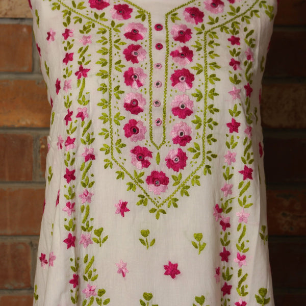 Blush Bloom - Kurta (with mirror work)