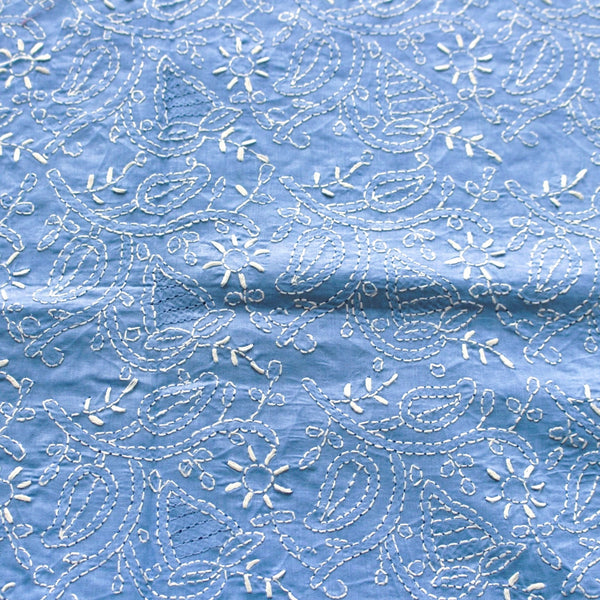 Powder Blue - Chikankari - Kurta