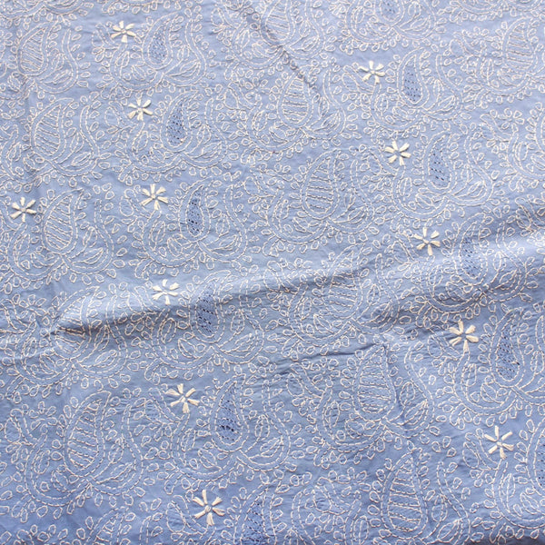 Powder Blue - Chikankari - Kurta