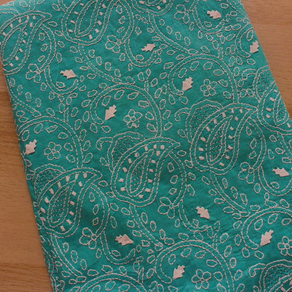 Teal - Kurta (with border) & Dupatta
