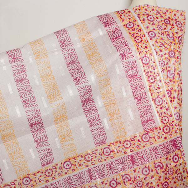 Peachy Corals - Lawn - 2 PC - Block Printed