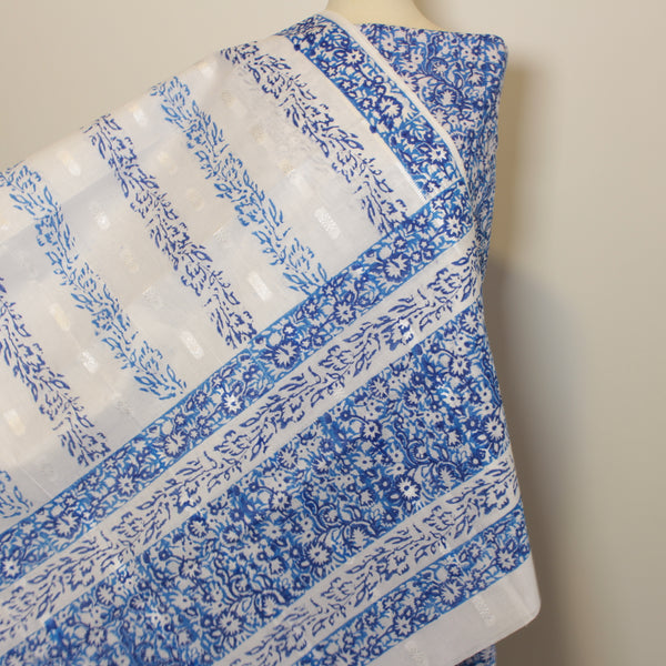 Sapphire Serenity - Lawn - 2 pc - Block Printed