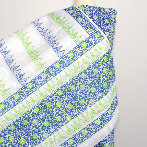 Cerulean Whispers - Lawn - 2 pc - Block Printed