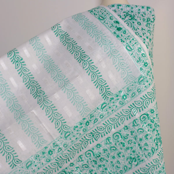 Turquoise Twilight - Lawn - 2 PC - Block Printed
