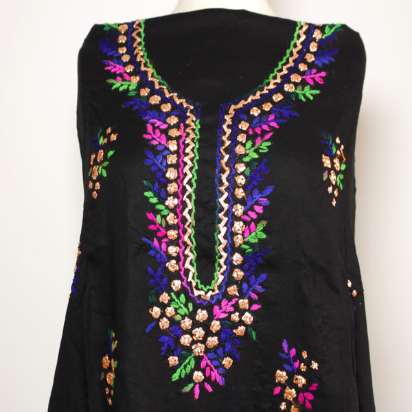 Black - Lawn - Kurta (with gota work)