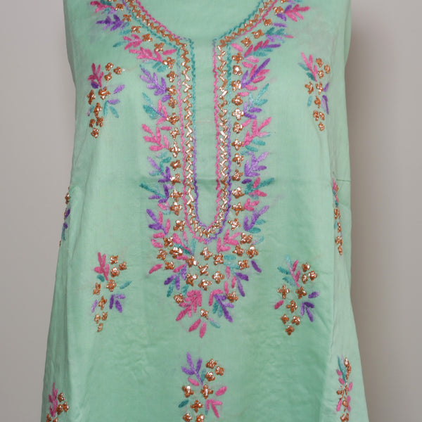 Aqua - Lawn - Kurta (with gota work)