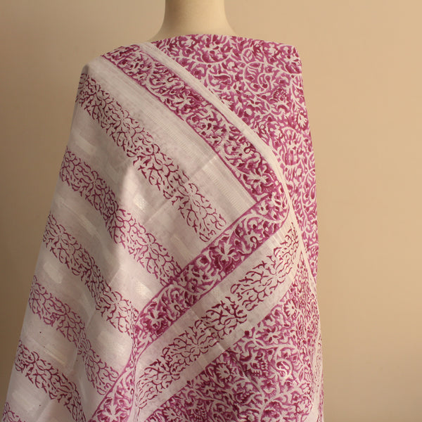 Orchid - Lawn - 2 pc - Block Printed