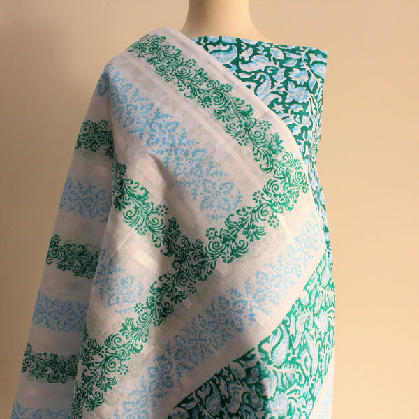 Sea & Sky - Lawn - 2 pc - Block Printed