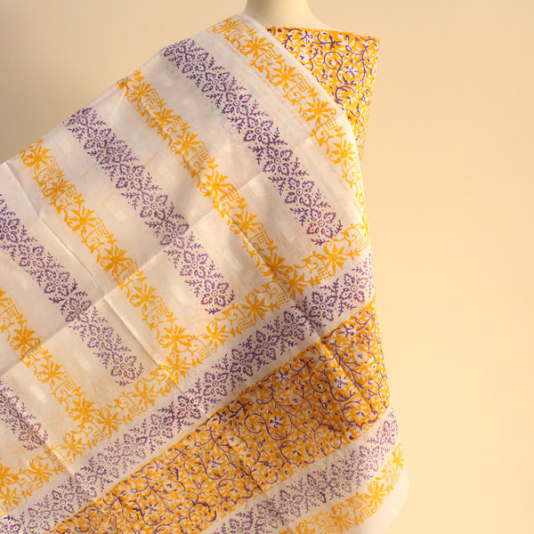 Orange & Purple - Lawn - 2 pc - Block Printed