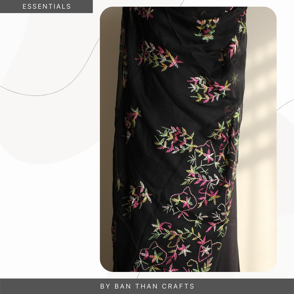 DUPATTA - BLACK & MULTI - 2246